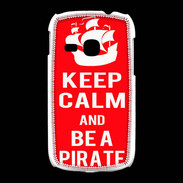 Coque Samsung Galaxy Young Keep Calm Be a Pirate Rouge