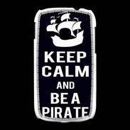 Coque Samsung Galaxy Young Keep Calm Be a Pirate Noir
