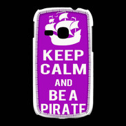 Coque Samsung Galaxy Young Keep Calm Be a Pirate Violet