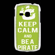 Coque Samsung Galaxy Young Keep Calm Be a Pirate Vert pomme