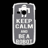 Coque Samsung Galaxy Young Keep Calm Be a Robot Gris