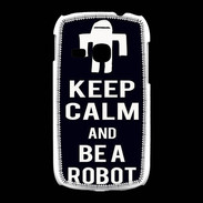 Coque Samsung Galaxy Young Keep Calm Be a Robot Noir