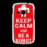 Coque Samsung Galaxy Young Keep Calm Be a Robot Rouge