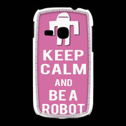 Coque Samsung Galaxy Young Keep Calm Be a Robot Rose