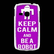 Coque Samsung Galaxy Young Keep Calm Be a Robot Violet