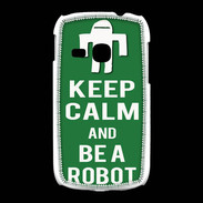 Coque Samsung Galaxy Young Keep Calm Be a Robot Vert
