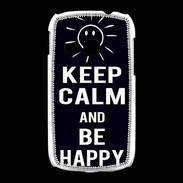 Coque Samsung Galaxy Young Keep Calm Be Happy Noir