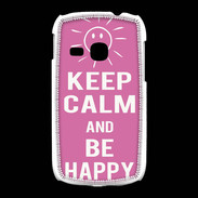 Coque Samsung Galaxy Young Keep Calm Be Happy Rose