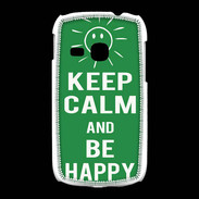Coque Samsung Galaxy Young Keep Calm Be Happy Vert