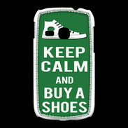 Coque Samsung Galaxy Young Keep Calm Buy Shoes Vert