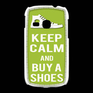 Coque Samsung Galaxy Young Keep Calm Buy Shoes Vert Pomme