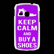 Coque Samsung Galaxy Young Keep Calm Buy Shoes Violet