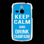 Coque Samsung Galaxy Young Keep Calm Drink champagne Cyan