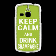 Coque Samsung Galaxy Young Keep Calm Drink champagne Vert pomme