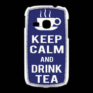 Coque Samsung Galaxy Young Keep Calm Drink Tea Bleu