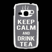 Coque Samsung Galaxy Young Keep Calm Drink Tea Gris