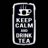 Coque Samsung Galaxy Young Keep Calm Drink Tea Noir