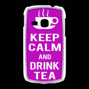Coque Samsung Galaxy Young Keep Calm Drink Tea Violet