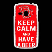Coque Samsung Galaxy Young Keep Calm Have a beer Rouge