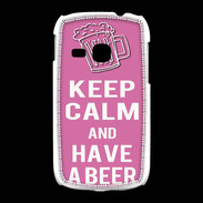 Coque Samsung Galaxy Young Keep Calm Have a beer Rose