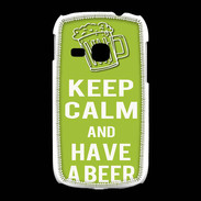 Coque Samsung Galaxy Young Keep Calm Have a beer Vert pomme