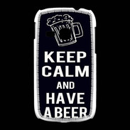 Coque Samsung Galaxy Young Keep Calm Have a beer Noir