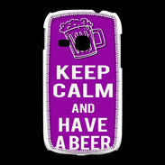 Coque Samsung Galaxy Young Keep Calm Have a beer Violet