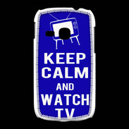 Coque Samsung Galaxy Young Keep Calm Watch TV Bleu