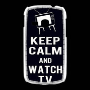 Coque Samsung Galaxy Young Keep Calm Watch TV Noir
