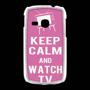 Coque Samsung Galaxy Young Keep Calm Watch TV Rose