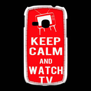 Coque Samsung Galaxy Young Keep Calm Watch TV Rouge