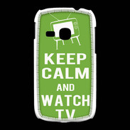 Coque Samsung Galaxy Young Keep Calm Watch TV Vert