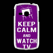 Coque Samsung Galaxy Young Keep Calm Watch TV Violet