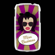 Coque Samsung Galaxy Young Miss business Brune