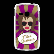 Coque Samsung Galaxy Young Miss business Chatain