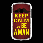 Coque Samsung Galaxy Young Keep Calm Be a Man Rouge