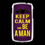 Coque Samsung Galaxy Young Keep Calm Be a Man Violet