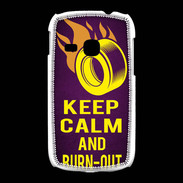 Coque Samsung Galaxy Young Keep Calm and Burn Out violet