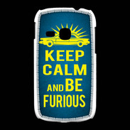 Coque Samsung Galaxy Young Keep Calm and Be Furious Bleu