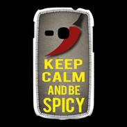 Coque Samsung Galaxy Young Keep Calm and Be Spicy Gris