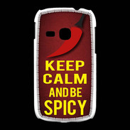 Coque Samsung Galaxy Young Keep Calm and Be Spicy Rouge