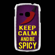 Coque Samsung Galaxy Young Keep Calm and Be Spicy Violet