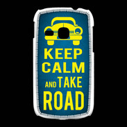 Coque Samsung Galaxy Young Keep Calm and Take o road 2 Bleu