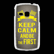 Coque Samsung Galaxy Young Keep Calm and Be the First Gris