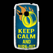 Coque Samsung Galaxy Young Keep Calm and Burn Out Bleu