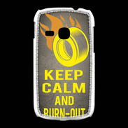 Coque Samsung Galaxy Young Keep Calm and Burn Out Gris