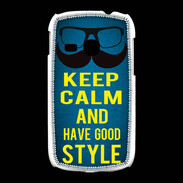 Coque Samsung Galaxy Young Keep Calm and Have a good Style Bleu