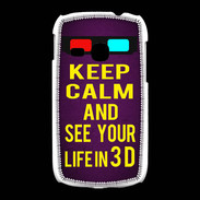Coque Samsung Galaxy Young Keep Calm and See your life 3D Violet