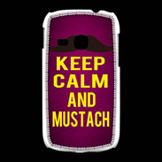 Coque Samsung Galaxy Young Keep Calm and Mustach Rose