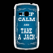 Coque Samsung Galaxy Young Keep Calm and Take Jack Bleu